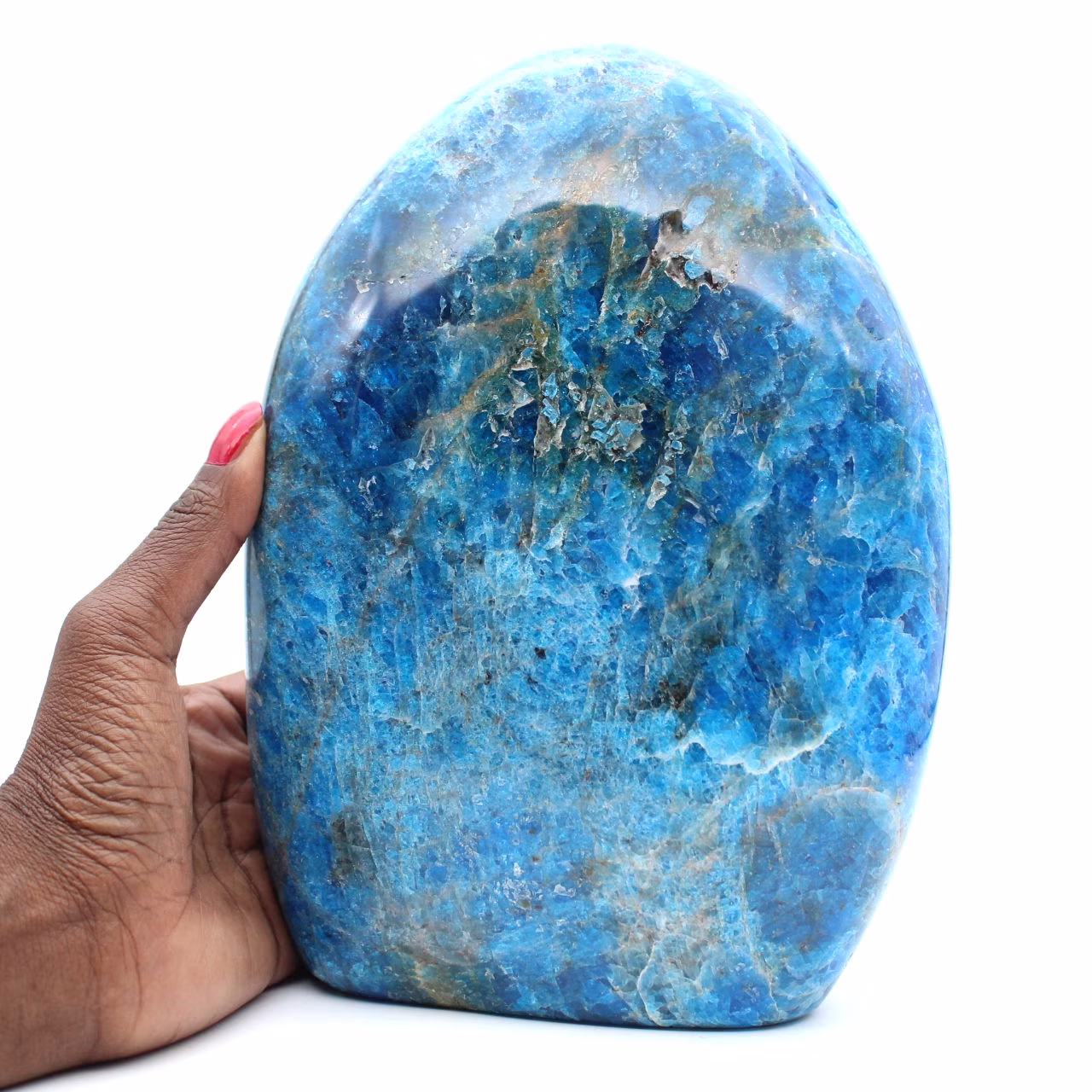 Apatita polida gigante, pedra ornamental de prestígio, Madagascar