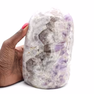 Grande ametista polida, exemplar decorativo único, Madagascar