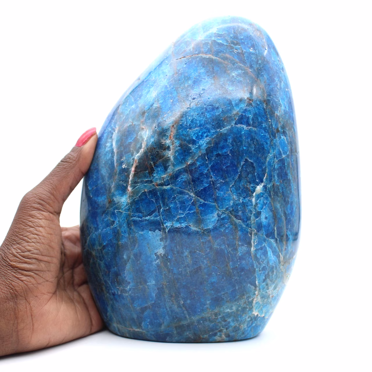 Apatita polida, grande pedra natural para decoração, Madagascar