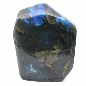 Pedra labradorita natural polida, decoração mineral