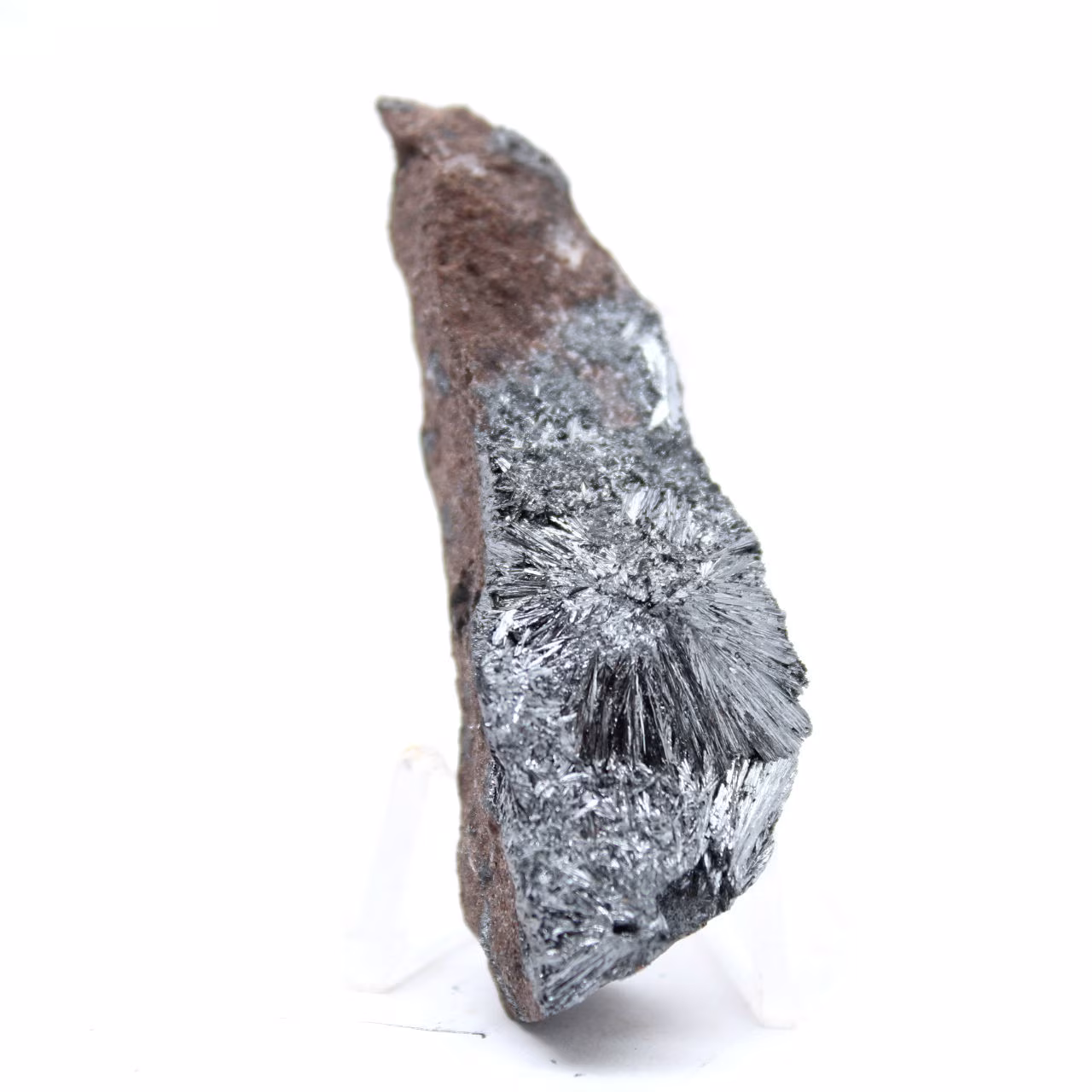 Pirolusita, rocha mineral em miniatura de Marrocos