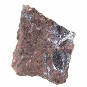 Microespécime de pirolusita, rocha natural