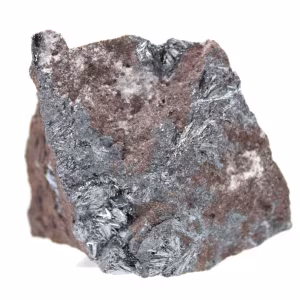 Espécime de pirolusita: decoração e ciência mineral