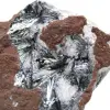 Pirolusita, espécime mineralógico com matriz - 2