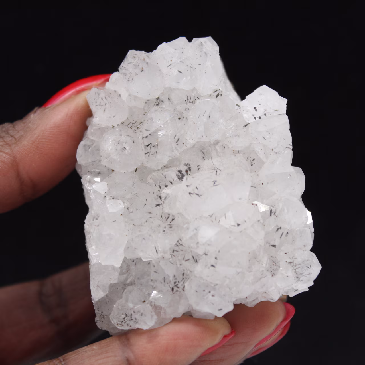 Pequeno quartzo com inclusão de goethita, rocha natural, 170g