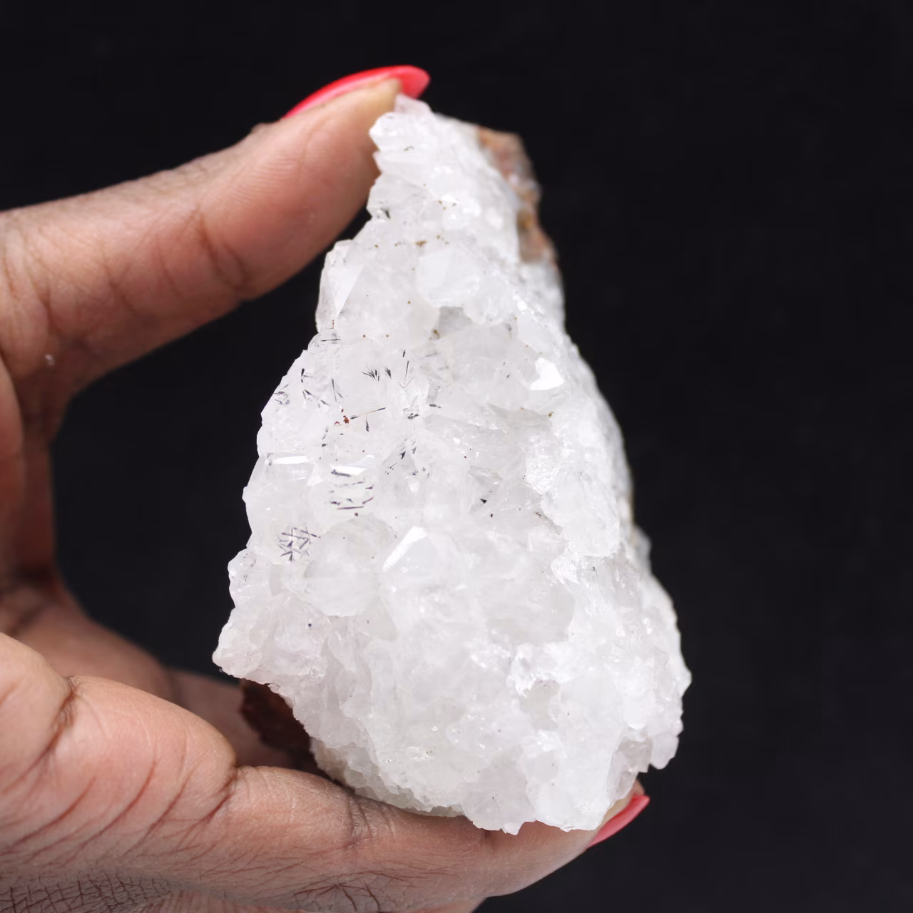 Grande drusa de quartzo com inclusão de goethita, Marrocos