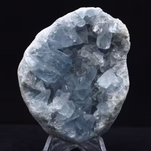 Celestita azul: Espécime mineralógico malgaxe