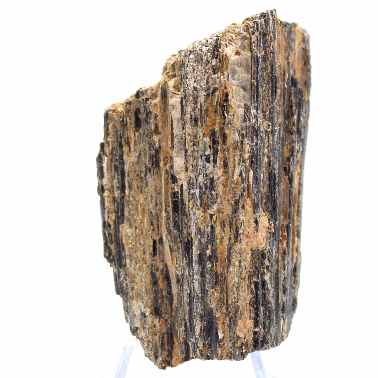 Turmalina negra bruta de Madagascar - Pedra de mesa