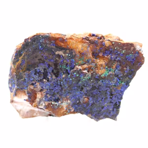 Cristais de malaquita e azurita Marrocos
