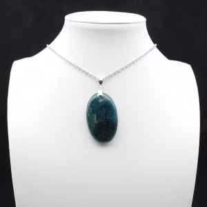 Pingente de apatita azul de Madagascar - Pedra natural