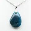 Pingente de Apatita Azul de Madagascar - Mineralogia Autêntica - 2