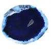 Fatias de ágata azul brasileira para decoração mineral. - 1