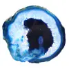 Fatias de ágata azul polidas para decoração e estudo. - 2