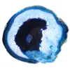 Fatias de ágata azul polidas para decoração e estudo. - 1