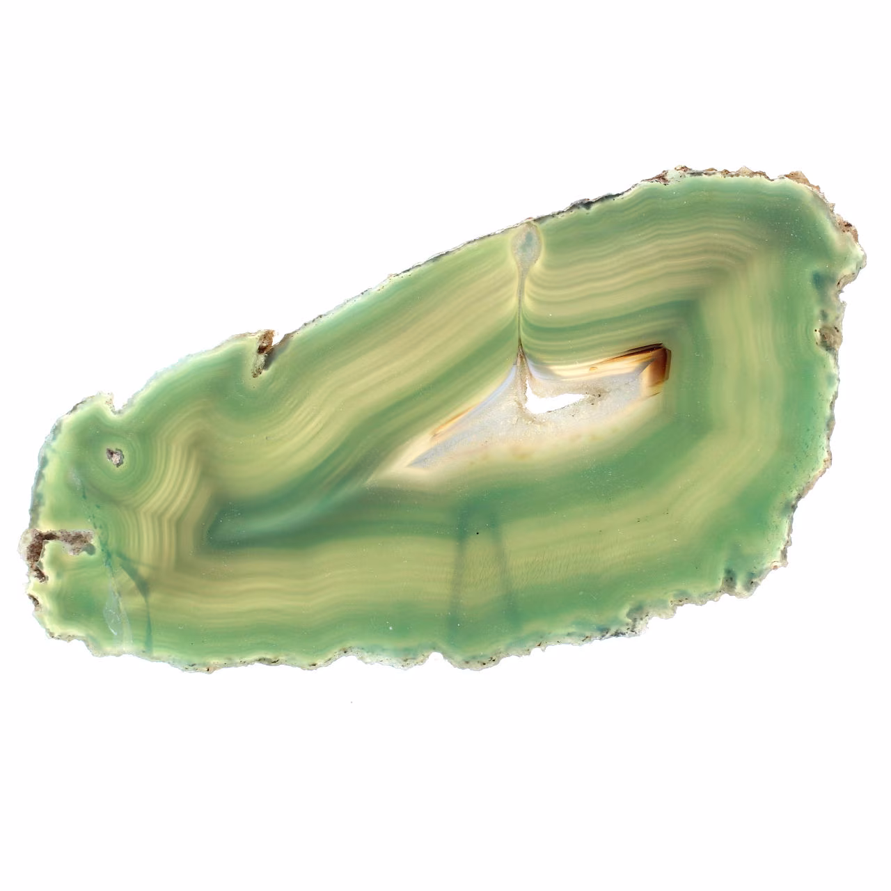 Fatia de ágata verde do Brasil – Pedra natural tingida