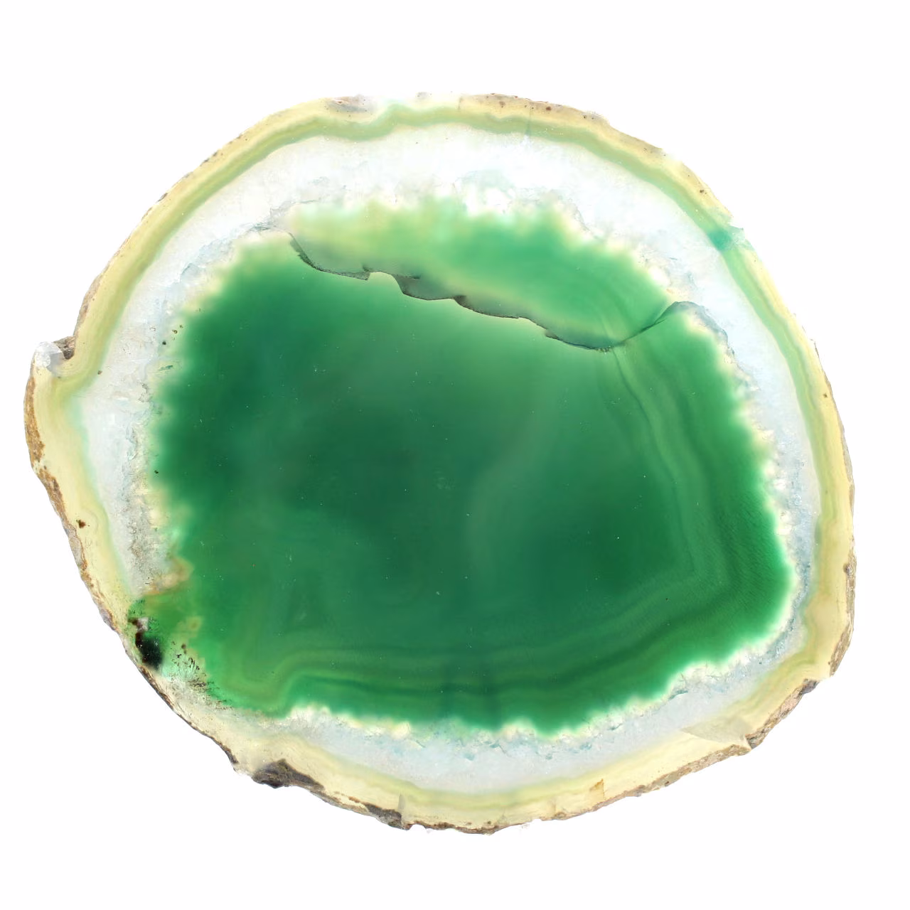 Fatia de ágata verde – Coleção Mineral Brasil 210 g