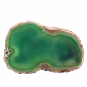 Fatias de ágata verde – Espécime mineral do Brasil, 315 g