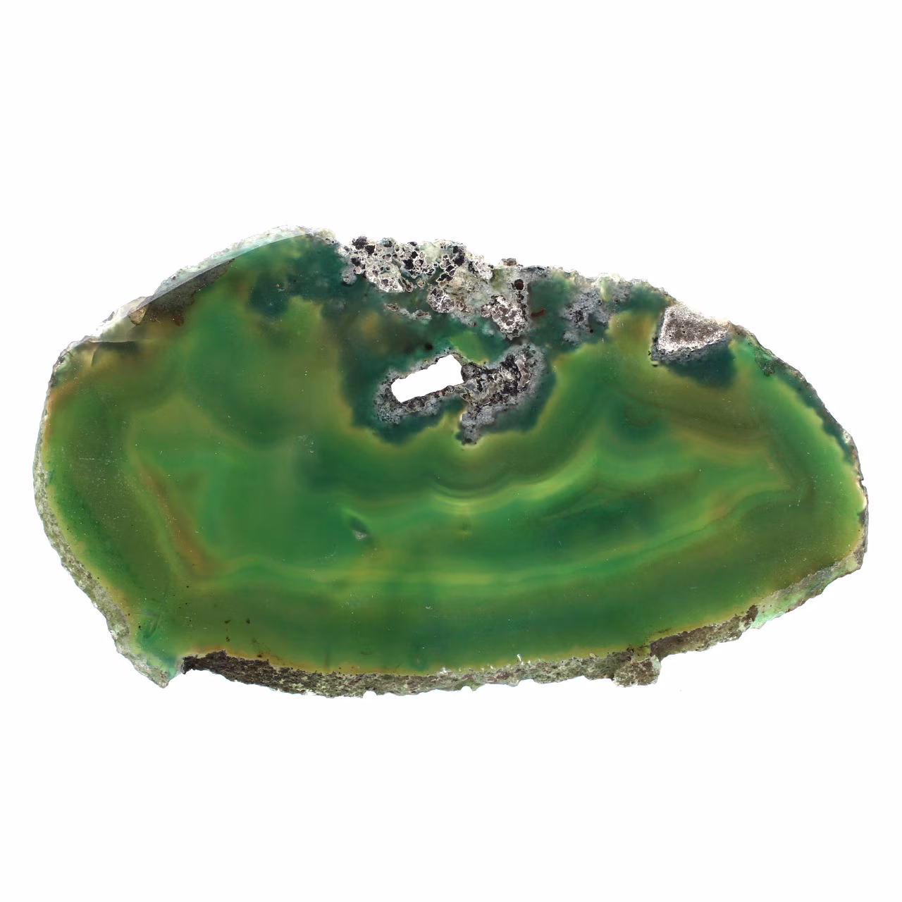 Fatia de ágata verde – Pedra natural 225 g, Brasil