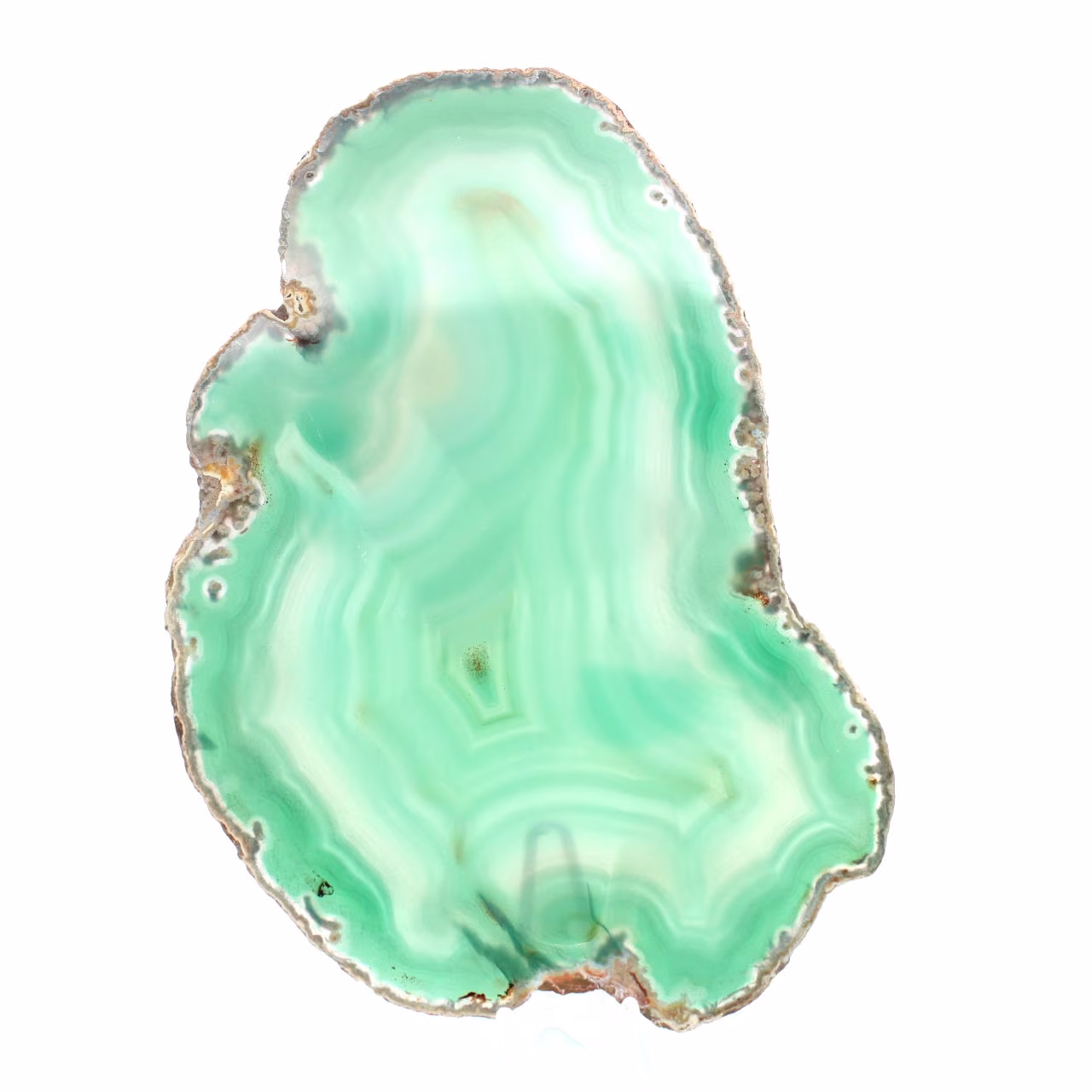 Fatias de ágata verde do Brasil – Objeto mineral 160 g
