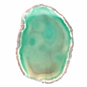 Fatias de ágata verde brasileira – Pedra 215 g