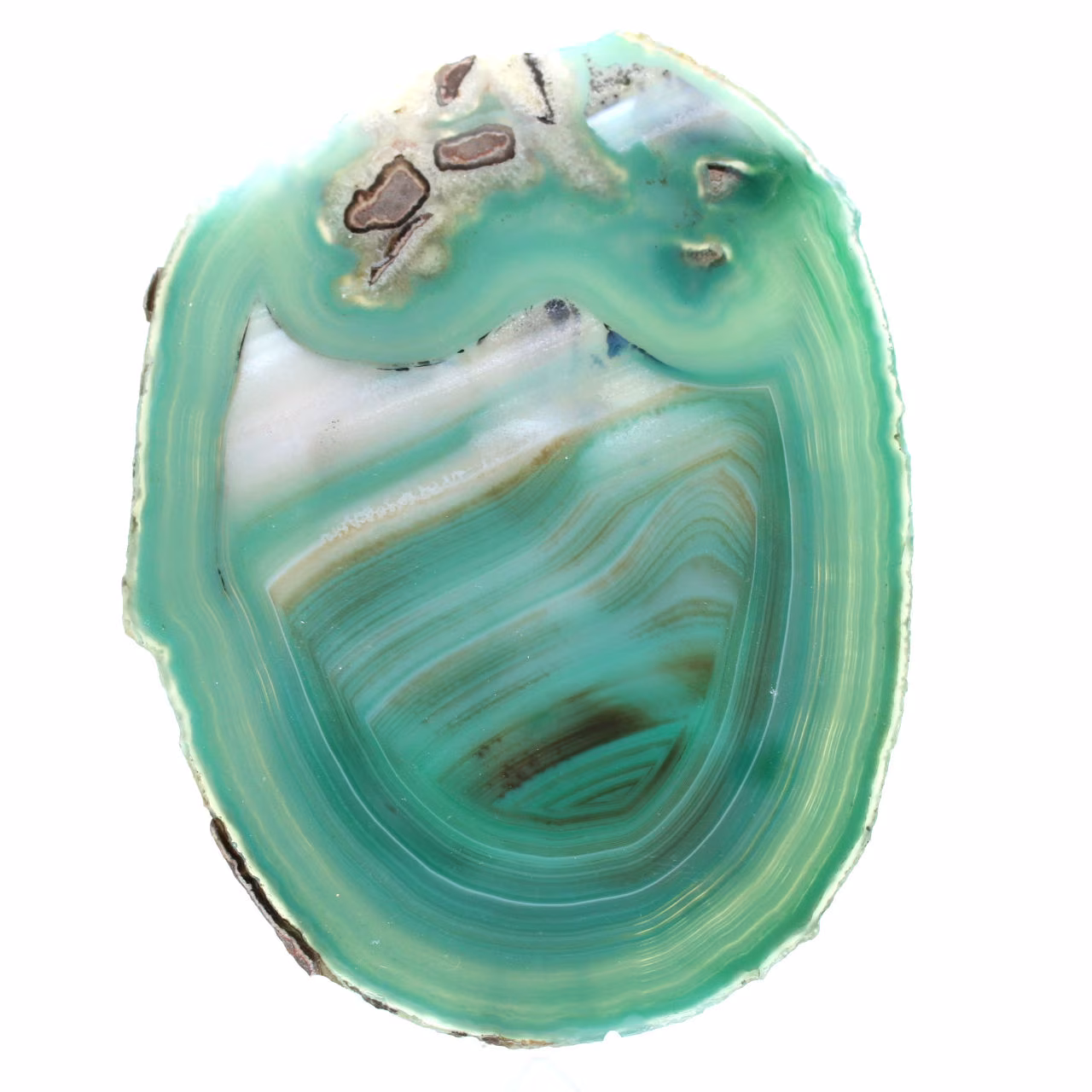 Fatia de ágata verde natural – mineral brasileiro 210 g
