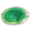 Fatia de ágata verde polida – exemplar brasileiro, 205 g - 1