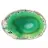 Fatia de ágata verde polida – exemplar brasileiro, 205 g