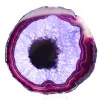 Ágata brasileira: fatia de mineral tingida de roxo - 1
