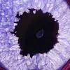 Ágata brasileira: fatia de mineral tingida de roxo - 2