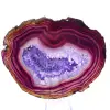 Fatia de Ágata Brasileira, Pedra Ornamental Roxa - 0