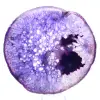 Fatia de ágata brasileira maciça, em tons de roxo. - 0