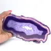Fatias finas de ágata, coloração roxa, originárias do Brasil. - 3