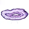 Fatia de ágata clara com tonalidade roxa para decoração. - 1
