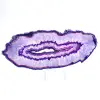 Decoração Mineral: Fatia de Ágata Roxa Brasileira - 1