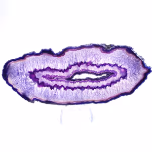 Decoração Mineral: Fatia de Ágata Roxa Brasileira