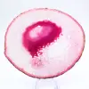 Fatia decorativa de ágata com tonalidade rosa. - 0
