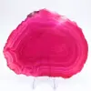 fatia decorativa de ágata com tonalidade rosa - 1