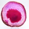 Fatia de ágata tingida de rosa para coleção - 1