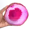 Fatia de ágata tingida de rosa para coleção - 3