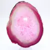 Ágata brasileira polida com tonalidade rosa. - 0
