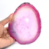 Ágata brasileira polida com tonalidade rosa. - 3