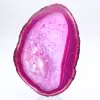 Fatia decorativa de ágata tingida de rosa - 1