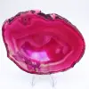 Fatia de ágata brasileira com tonalidade rosa - 1