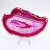 Ágata decorativa polida com tonalidade rosa - 1