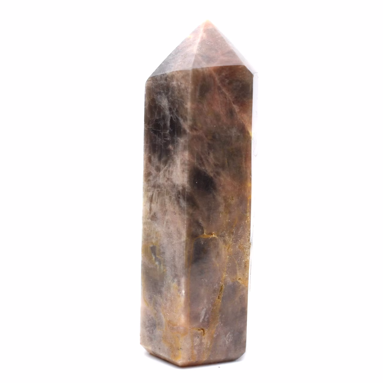 Objeto prismático de microclina cristalizada - Pedra da Lua Negra