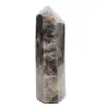 Grande prisma de pedra da lua negra - microclina de Madagascar - 1