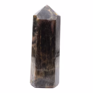 Grande prisma de pedra da lua negra - microclina de Madagascar