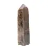 Prisma Microclino Geométrico - Pedra da Lua Negra de Madagascar - 0