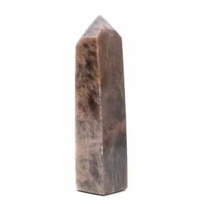 Prisma Microclino Geométrico - Pedra da Lua Negra de Madagascar