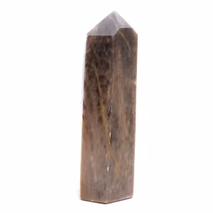 Prisma Mineral de Microclina - Autêntica Pedra da Lua Negra